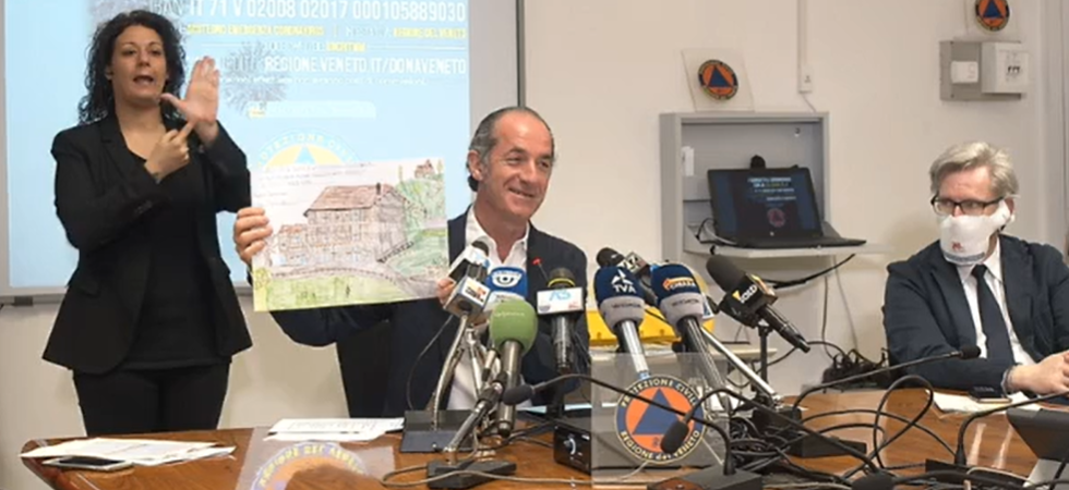 Coronavirus, Zaia: “Le mascherine sotto il mento non servono a nulla
